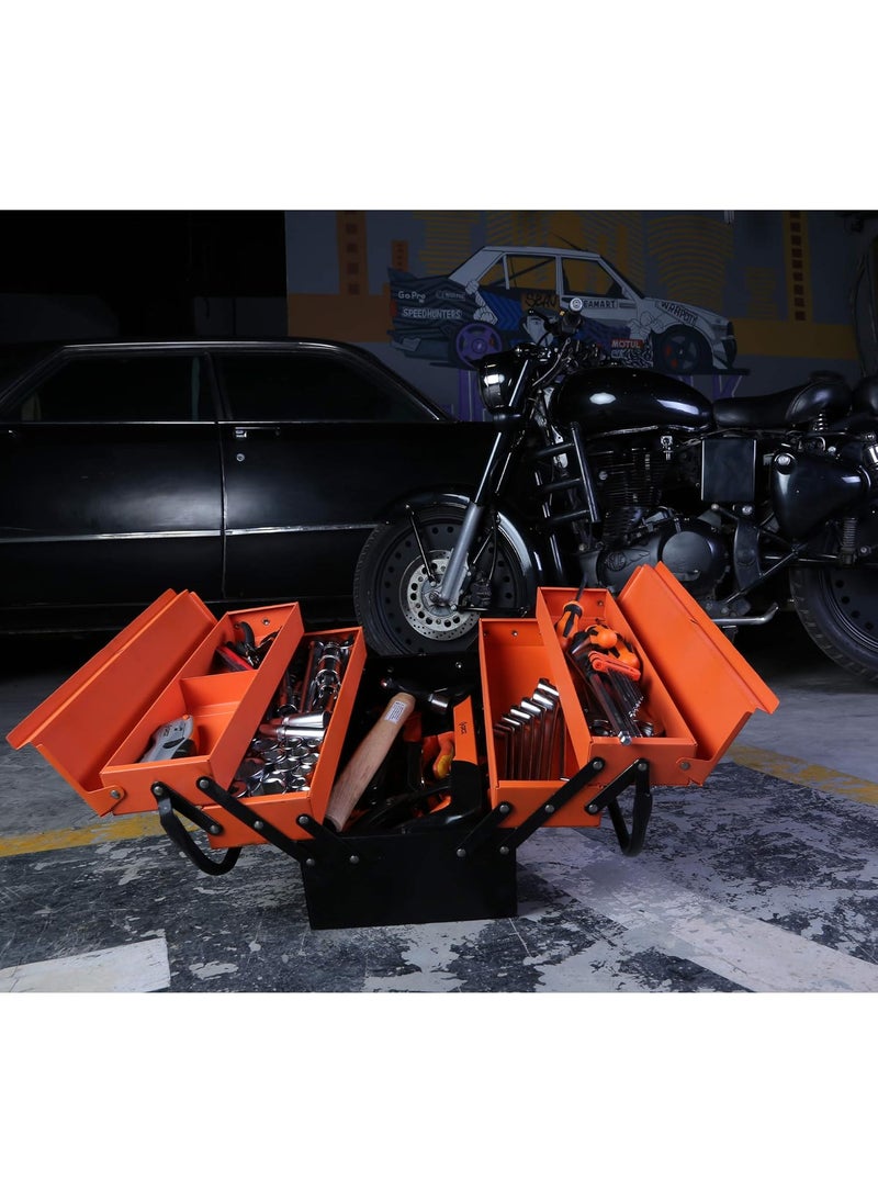 GROZ GROZ 5 Tray Cantilever Tool Box Ideal for organizing tools for DIY household industrial applications Powder Coated Heavy Gauge Steel Construction Load Capacity 35 Kgs MTB5  - Image 2