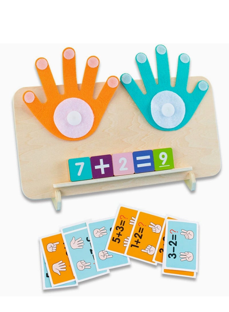 Finger Counting Math Toys Wooden Math Board Learning Toys Educational Math manipulatives Number Counting Blocks - Image 2