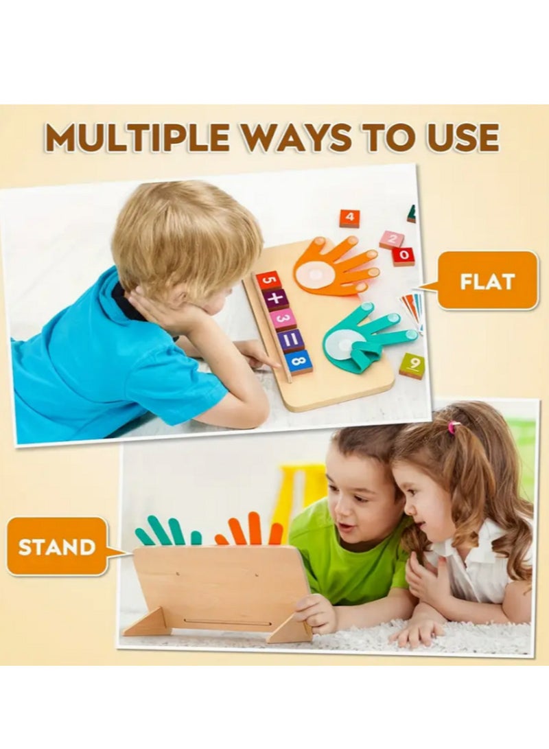 Finger Counting Math Toys Wooden Math Board Learning Toys Educational Math manipulatives Number Counting Blocks - Image 4