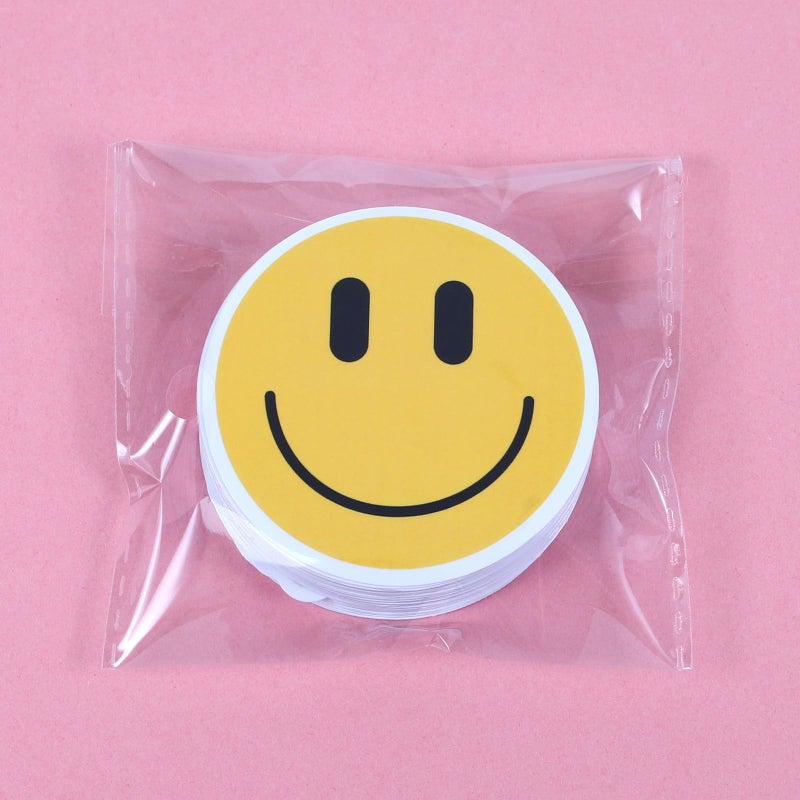 Wercokt 50PCS Smiling Stickers, Cute Water Bottle Stickers for Kids, for Teaching Rewards, Notebooks, Stationery, Luggage, Cartoon PVC Happy Stickers - Image 5