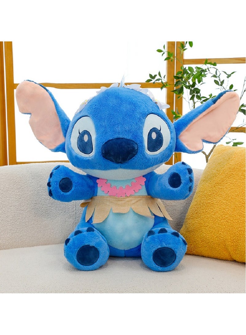 HALAMODO Stitch Summer Hula Plush Toy, Large Figure, Birthday Gift for Boys and Girls, All-Scene Decor for Desk, Bedroom & Living Room , Great Office Stress Relief Doll, Blue, 30cm - Image 2