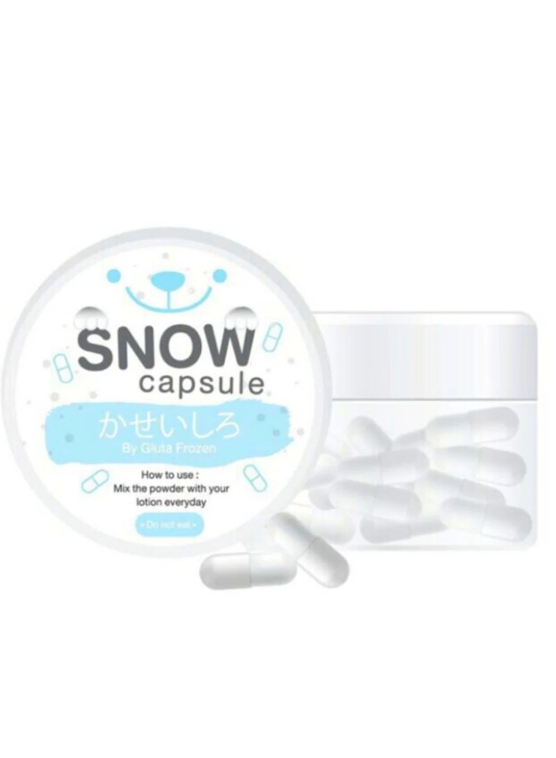 Snow Capsule 30 Caps – Skin Whitening Powder for Mixing with Lotion for a Brighter & Even-Toned Complexion