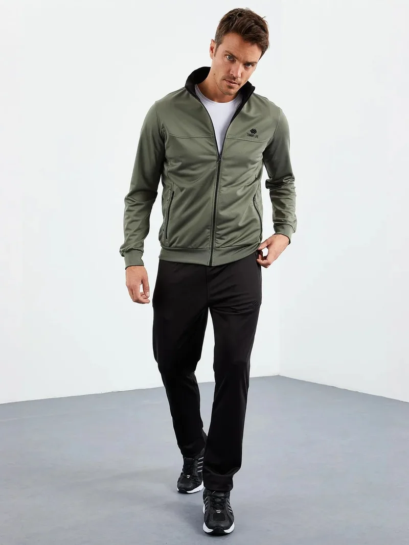 تومي لايف TOMMY Men's Scuba Knit Active Set With Zipper Collar
