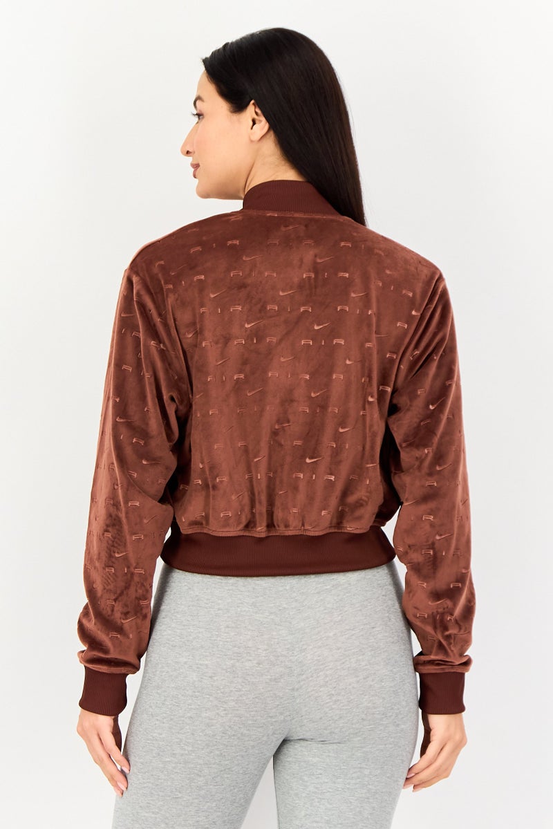 Nike Air Women Loose Fit Long Sleeve Training Jacket, Brown - Image 2