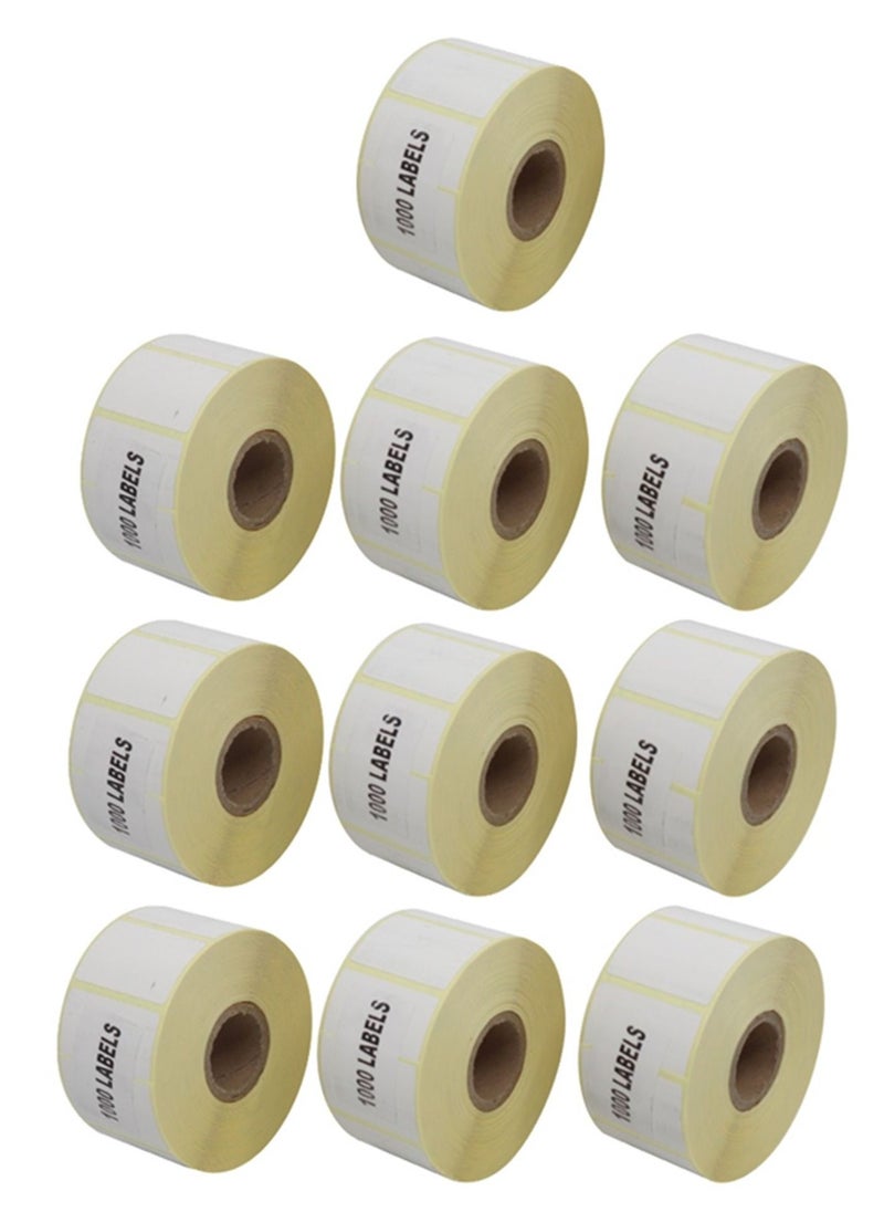 ATLAS 10-Piece Direct Thermal Barcode Label Sticker 38x25mm Size  - Image 1