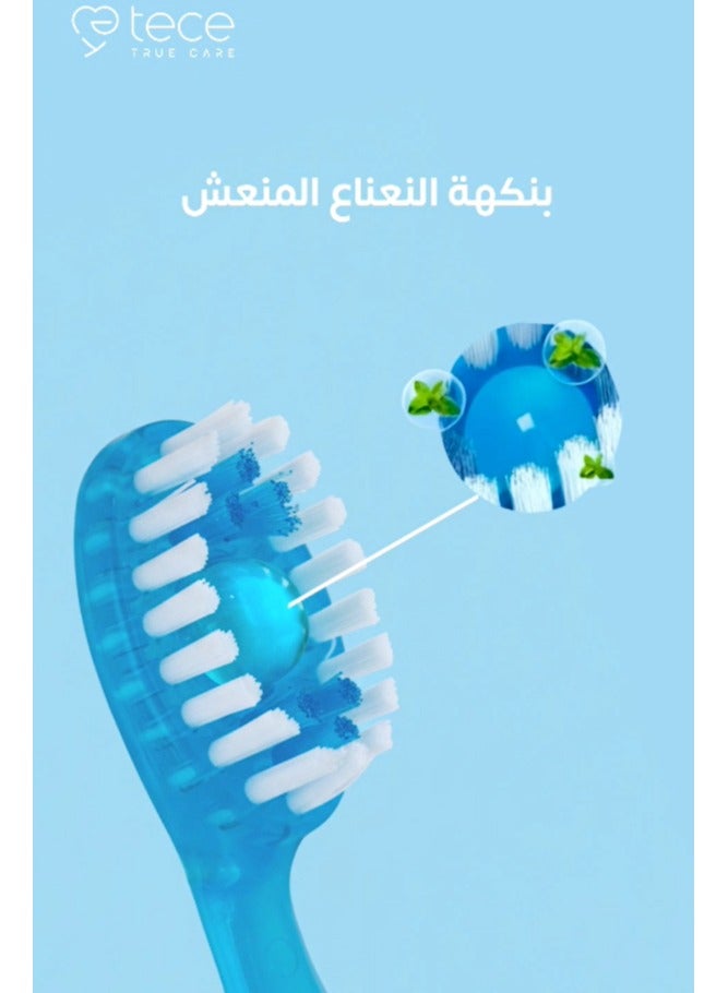تيسى مجموعة العناية الكاملة بالأسنان 5 في 1 من TECE – فرشاة ناعمة، معطر فم بالنعناع، مكشطة لسان، خيط تنظيف وعود أسنان (عبوة 6 حبات) - Image 5