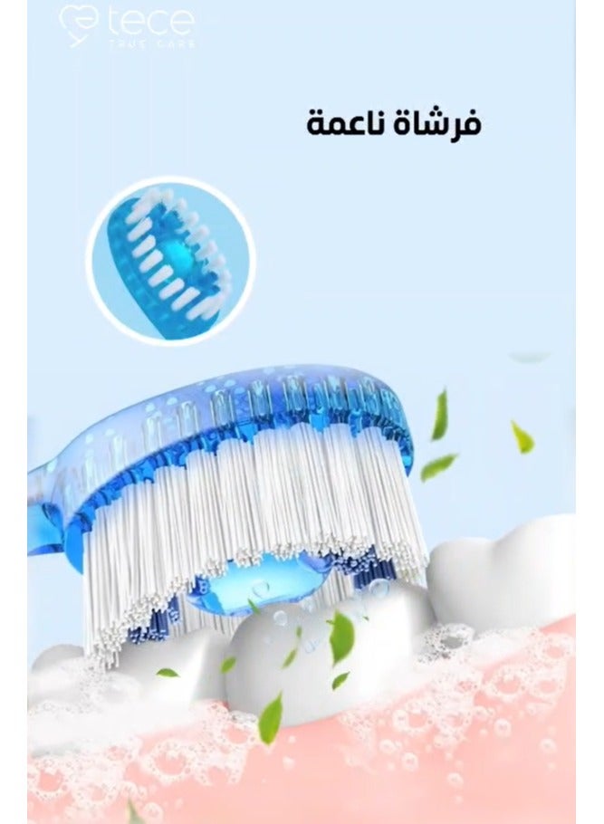 تيسى مجموعة العناية الكاملة بالأسنان 5 في 1 من TECE – فرشاة ناعمة، معطر فم بالنعناع، مكشطة لسان، خيط تنظيف وعود أسنان (عبوة 6 حبات) - Image 4