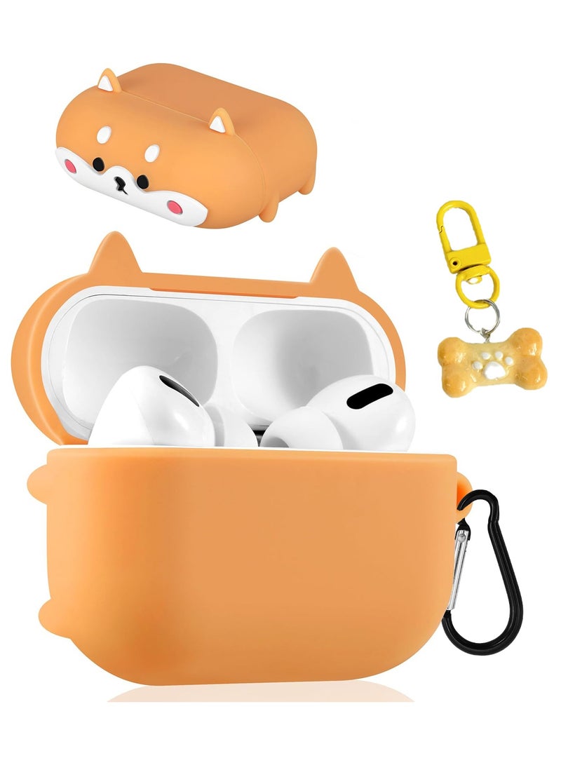 HaDoii for Apple AirPods Pro 3 Case Cover with Keychain, Full Protective Silicone Case Accessories,  Cute Cartoon Dog AirPods Pro 3th Generation Case - Image 1