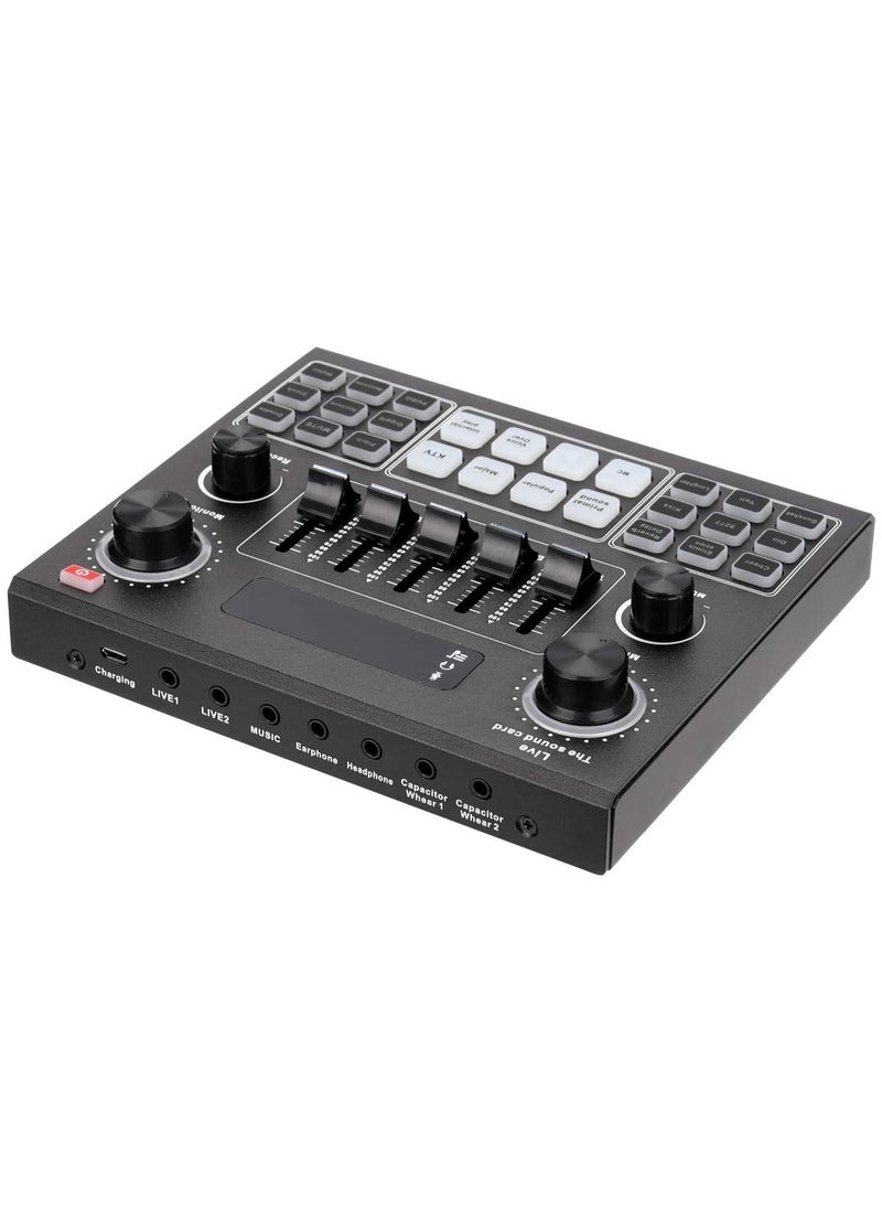 ELTRAZONE - Multifunctional Live V9 Sound Card and BM800 Suspension Microphone Kit Broadcasting Condenser Microphone Set Intelligent Webcast Live Sound Card for Computers and Mobile - Image 1