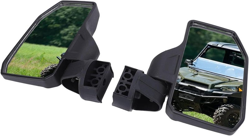 Processed natural substance Tbest UTV Side Rear View Mirror Foldable Adjustable Shatterproof Tempered Glass for XP Turbo Pro 900 Maverick Commander Storage & transit friendly - Image 3