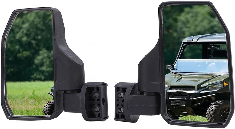 Processed natural substance Tbest UTV Side Rear View Mirror Foldable Adjustable Shatterproof Tempered Glass for XP Turbo Pro 900 Maverick Commander Storage & transit friendly - Image 5
