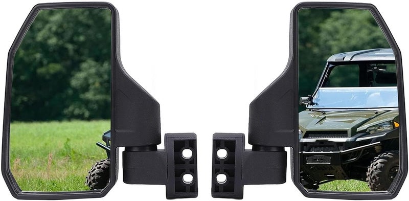 Processed natural substance Tbest UTV Side Rear View Mirror Foldable Adjustable Shatterproof Tempered Glass for XP Turbo Pro 900 Maverick Commander Storage & transit friendly - Image 1