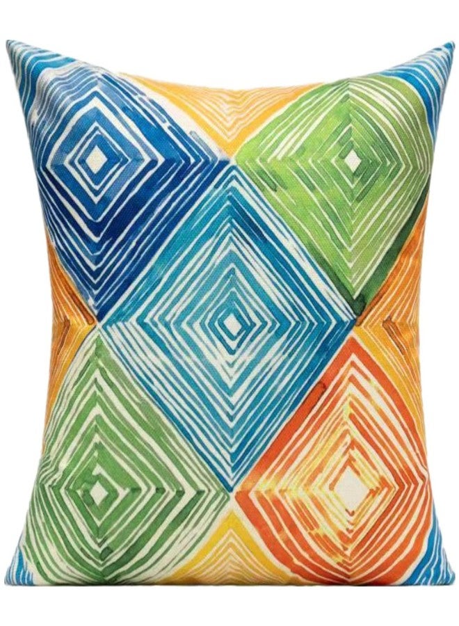 WOKANI Outdoor Throw Pillow Covers 18X18 Set of 4 Summer Orange Rust Colorful Multicolor Decorative Cushion Cases Abstract Mid Century Modern Decor Home Decorations for Couch Patio Furniture Bench Sofa Porch - Image 2
