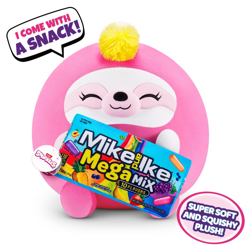Snackles (MikeandIke) Sloth Super Sized 14 inch Collectible Plush by ZURU, Ultra Soft Plush with Real Licensed Brands - Image 2
