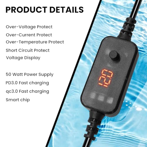 STHIRA® USB C to Cigarette Lighter Adapter Cable, 5V to 12V Type-C to Cigarette Lighter Socket Adapter Cable, Universal Car USB Boost Converter with Adjustable Voltage and USB Converter Tip (0.7m) - Image 2