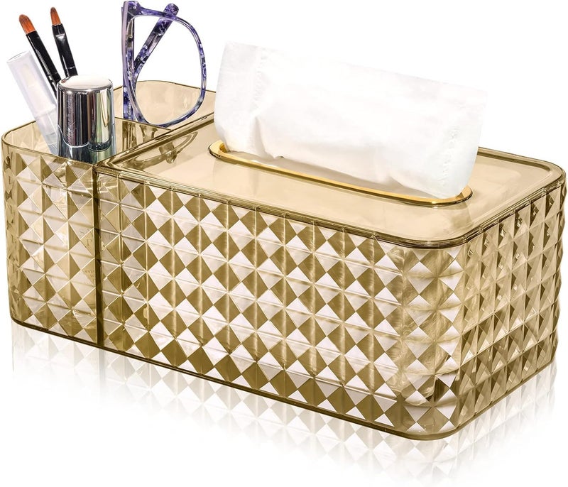 ALKAYAN Acrylic Tissue Box with Lid - Spring Design, 24 x 12 x 8.9cm, Green - Image 5