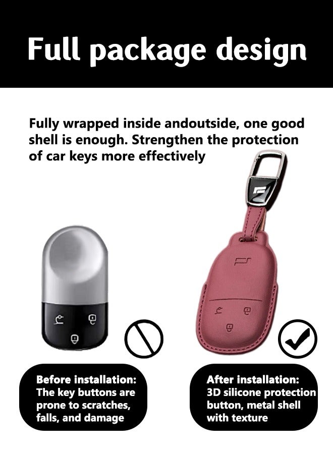 Generic Key bag, suitable for ROX01 keys, fall-resistant and wear-resistant, all-inclusive design, multi-layer protection is safer, and the restored key feels,goodcar.  - Image 5