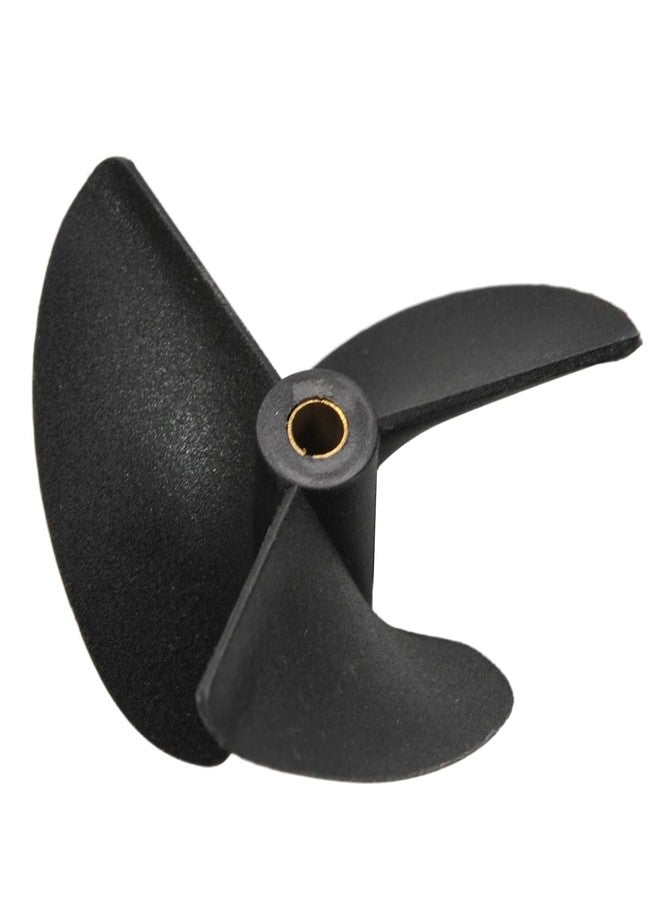 Fielect 1Pc 3 Blades CCW Propeller for Ship Model Rc Boat Propeller Model Black Plastic Paddle 52mm Diameter 4mm Hole Dia - Image 1