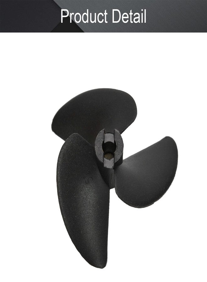 Fielect 1Pc 3 Blades CCW Propeller for Ship Model Rc Boat Propeller Model Black Plastic Paddle 52mm Diameter 4mm Hole Dia - Image 5