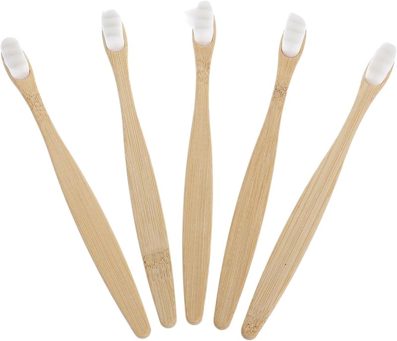 5 Pack Soft Bristles Round Head Manual Toothbrush For Adults Gentle Gums Ergonomic Travel Use - Image 1