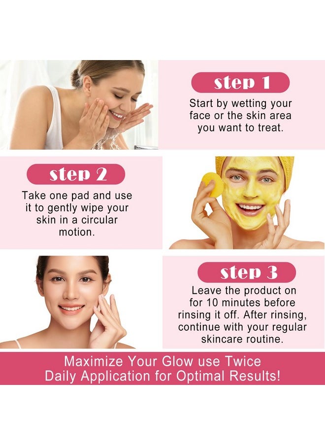 Zoxpm - Turmeric Kojic Acid Padsturmeric Kojic Acid Cleansing Pads Face Turmeric & Kojic Acid Pads Turmeric Cleansing Pads For Dark Spots Turmeric Pads Infused Foaming Exfoliating Pads 40 Count - Image 1