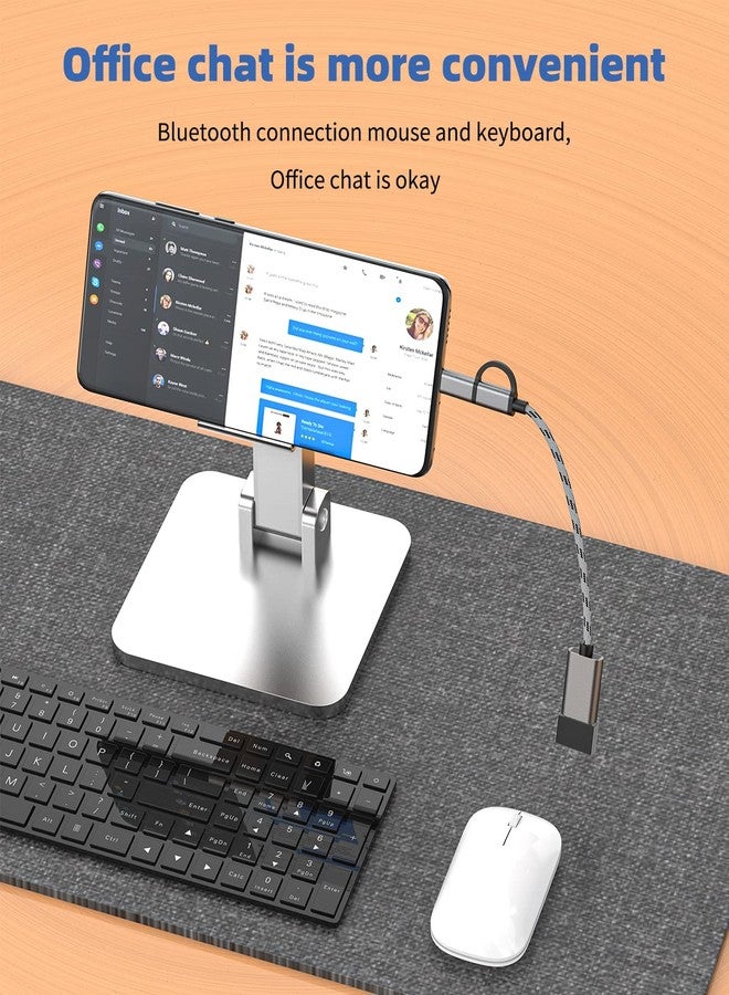 HOYULLI Micro USB+USB-C Male to USB A Female Adapter(2in1) Mouse Camera Card Reader Keyboard Android Thunderbolt Converter OTG Adaptador Compatible for Samsung MacBook for Apple for iPhone15 Pro Max for iPad - Image 5