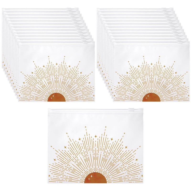 Reginary 50 Pcs Inspirational Gifts Bulk for Women Cosmetic Bag EVA You Are Braver Awesome Makeup Bag with Zipper for Birthday Back to School Encouragement GiftsBoho Sunshine