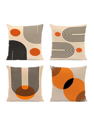 Beige/Orange/Black