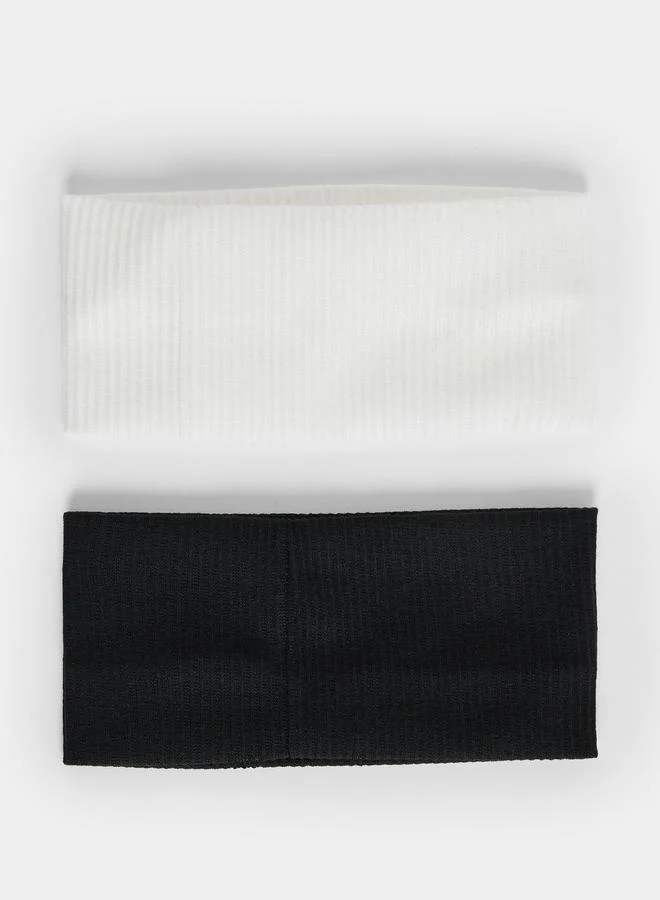 ستايلي طقم مكون من 2 رباط رأس مطاطي