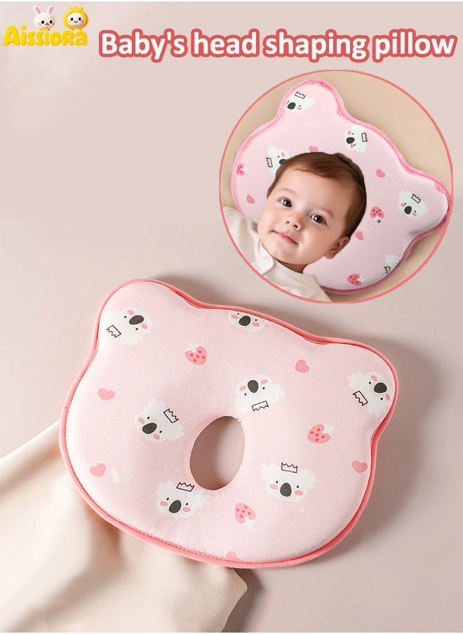 Aissiora Baby neck support pillow Baby's head shaping pillow Memory foam pillow core Prevention and correction of eccentricity Baby pillows Suitable for newborns  - Image 1