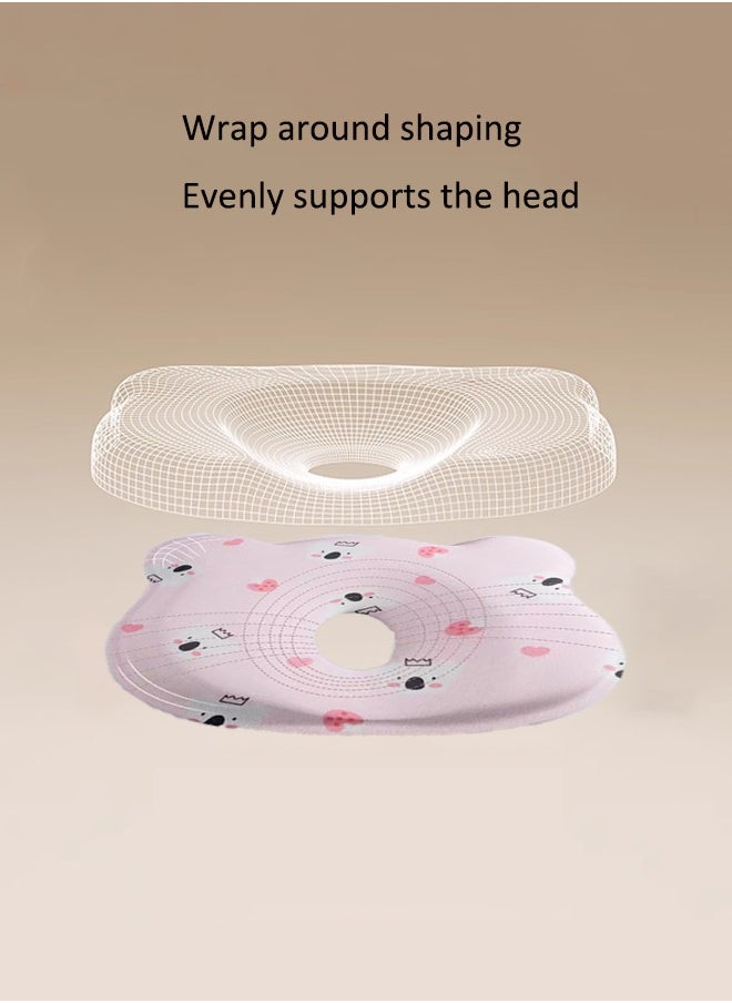 Aissiora Baby neck support pillow Baby's head shaping pillow Memory foam pillow core Prevention and correction of eccentricity Baby pillows Suitable for newborns  - Image 4