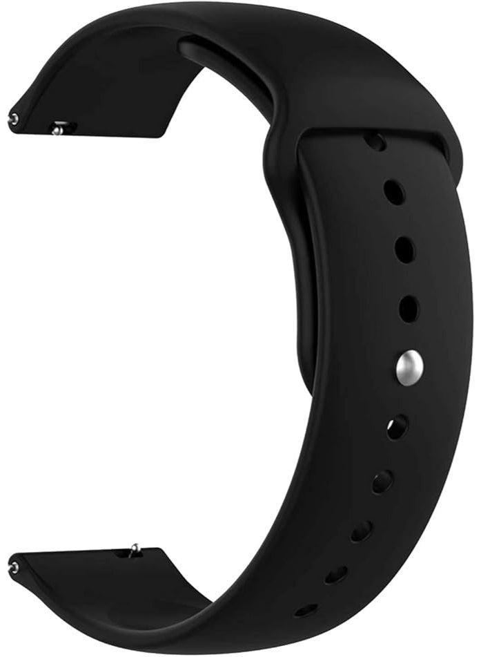 22mm Watch Band Strap with Rust Free Button Compatible with ColorFit Pro 4/Pro 4 Max/Ultra/Ultra 2, Amazfit GTR (47mm)/ GTR 2E, One Plus(46mm), Galaxy Watch 3 45mm, Realme S/S Pro (Black). - Image 5