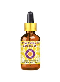 Deve Herbes Pure Patchouli Essential Oil (Pogostemon cablin) with Glass Dropper Steam Distilled 30ml