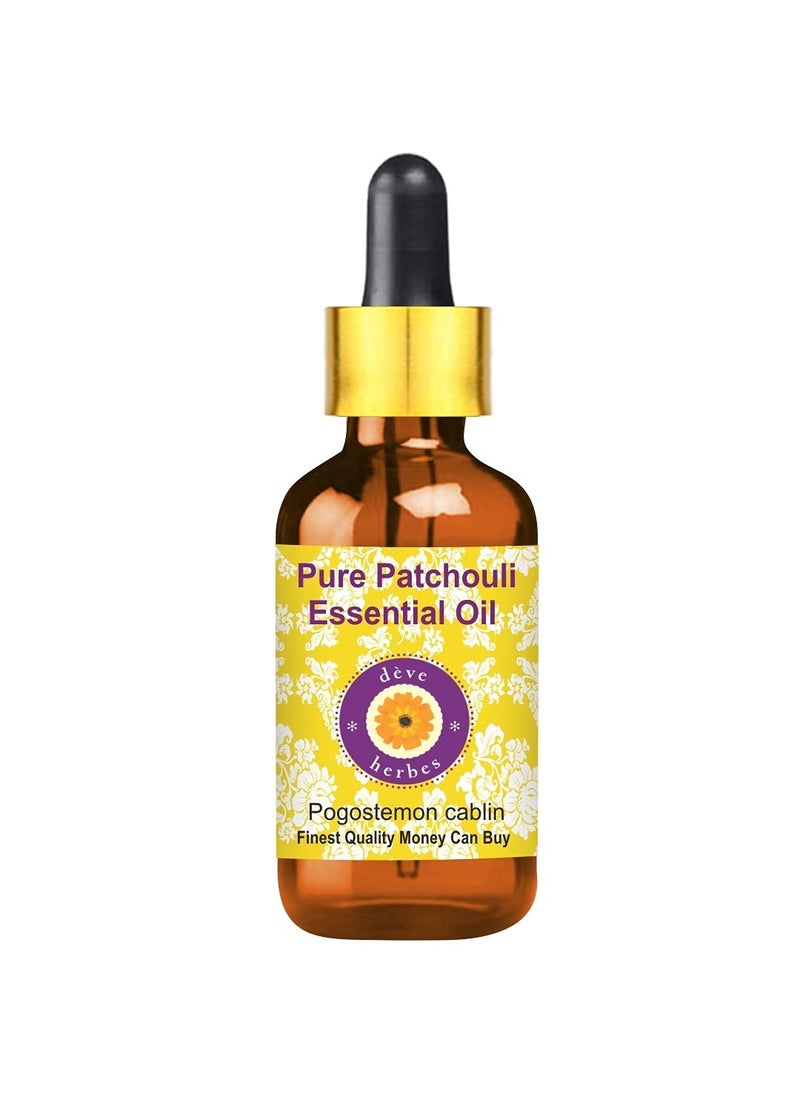Deve Herbes - Deve Herbes Pure Patchouli Essential Oil (Pogostemon cablin) with Glass Dropper Steam Distilled 30ml - Image 1
