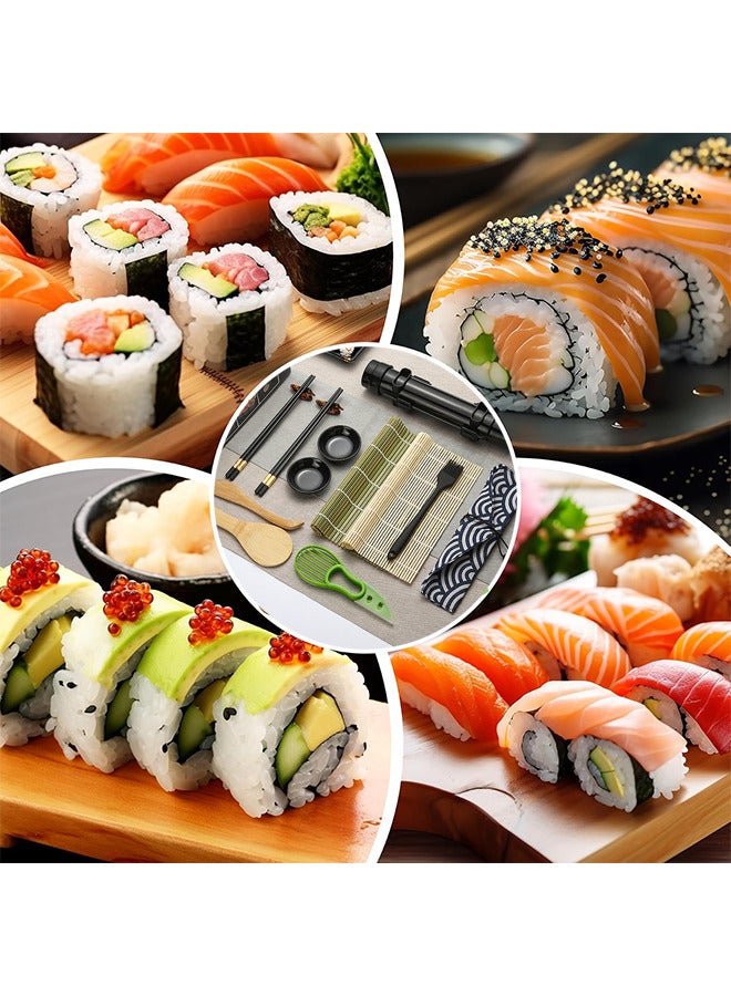 Generic Sushi Making Kit, Bazooka Maker with Bamboo Sushi Rolling Mat, Chopsticks, Rice Paddle, Spreader, Avocado Slicer and More, Cooking Sushi Gifts for Sushi Lovers Beginners Pros, DIY Sushi Roller Machine  - Image 3