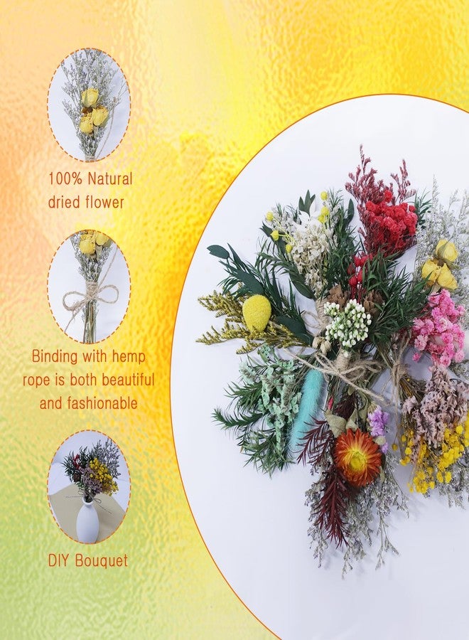 TooGet 9Pcs Mini Dried Flower Bouquets Real Small Boho Floral Bouquet Natural Dried Flowers for DIY Crafts Cake Gift Packaging Wedding Decor and Home Decorations - Image 4