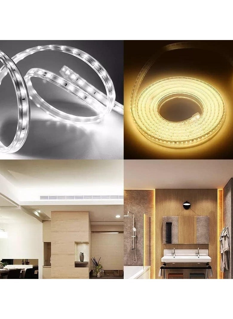 ماركة غير محددة شريط ليد وورم 15 متر ضد الماء 220 فولت، اصفر  - Image 2
