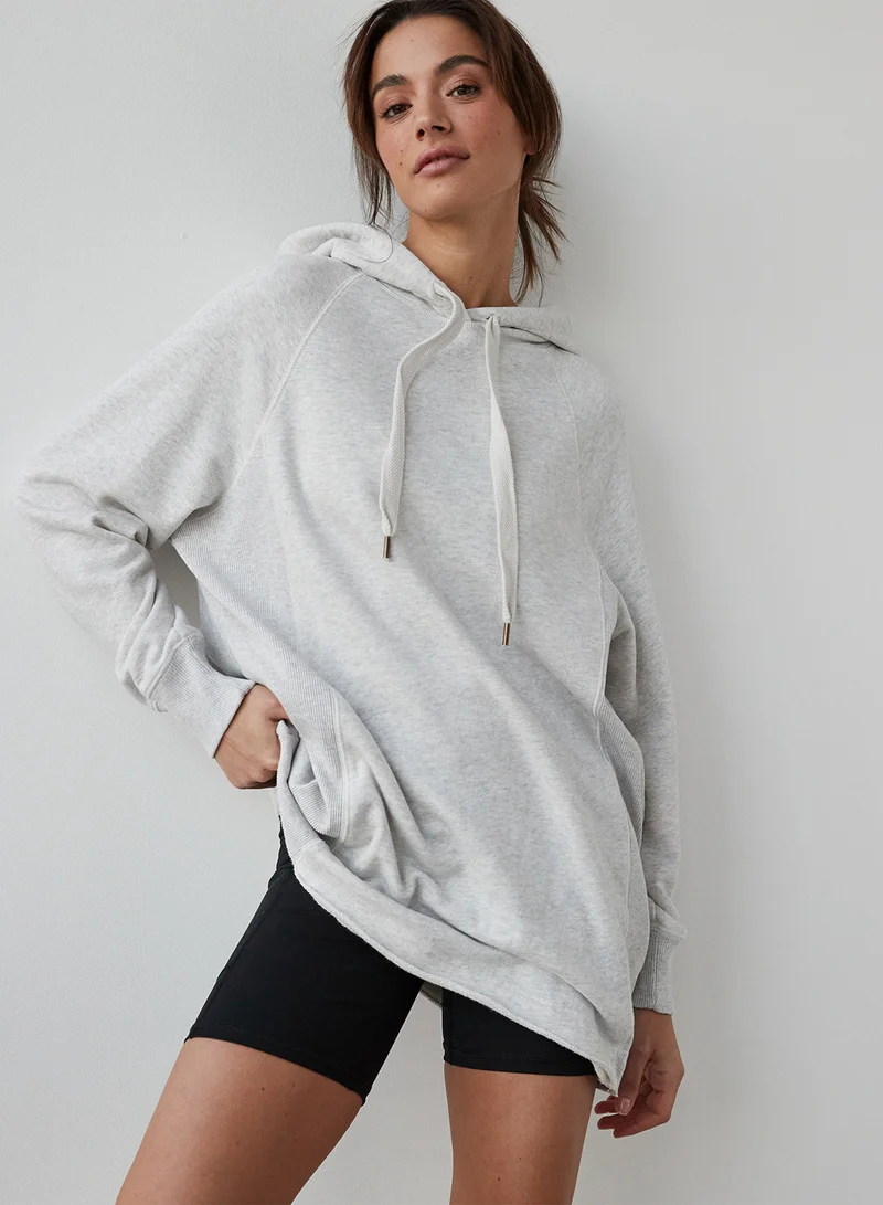 American Eagle Fleece Drawstrng Full Sleeve Hoodie Dress