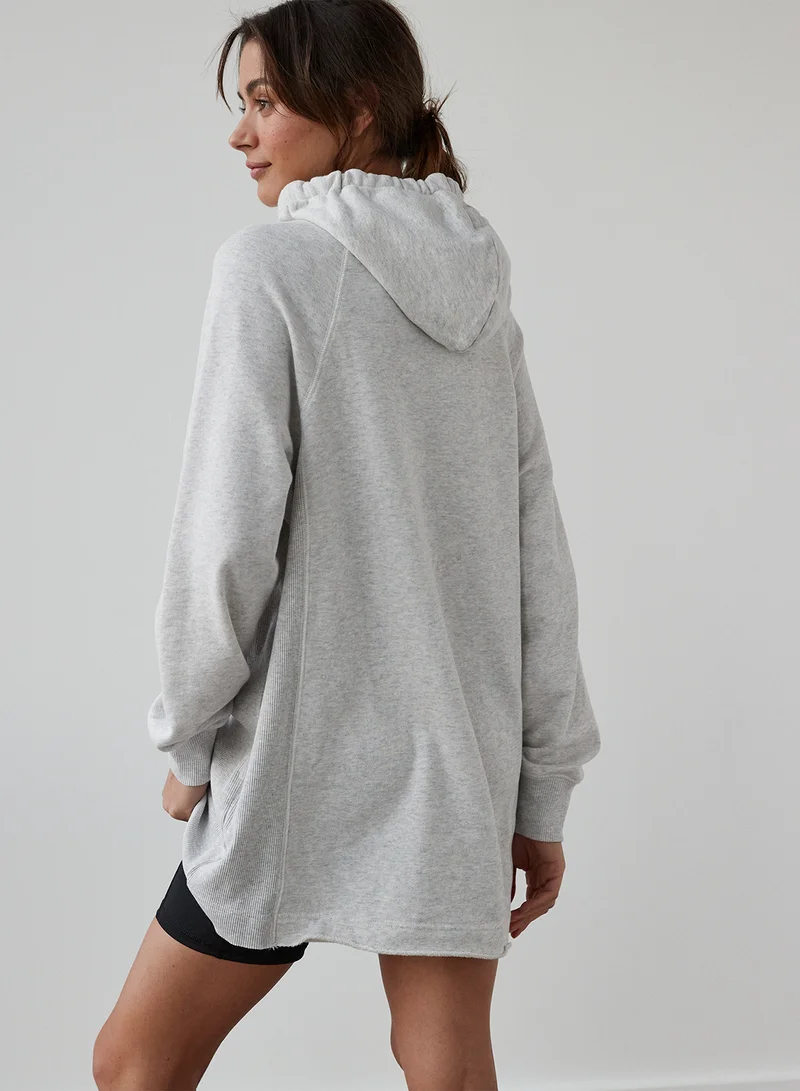 American Eagle Fleece Drawstrng Full Sleeve Hoodie Dress
