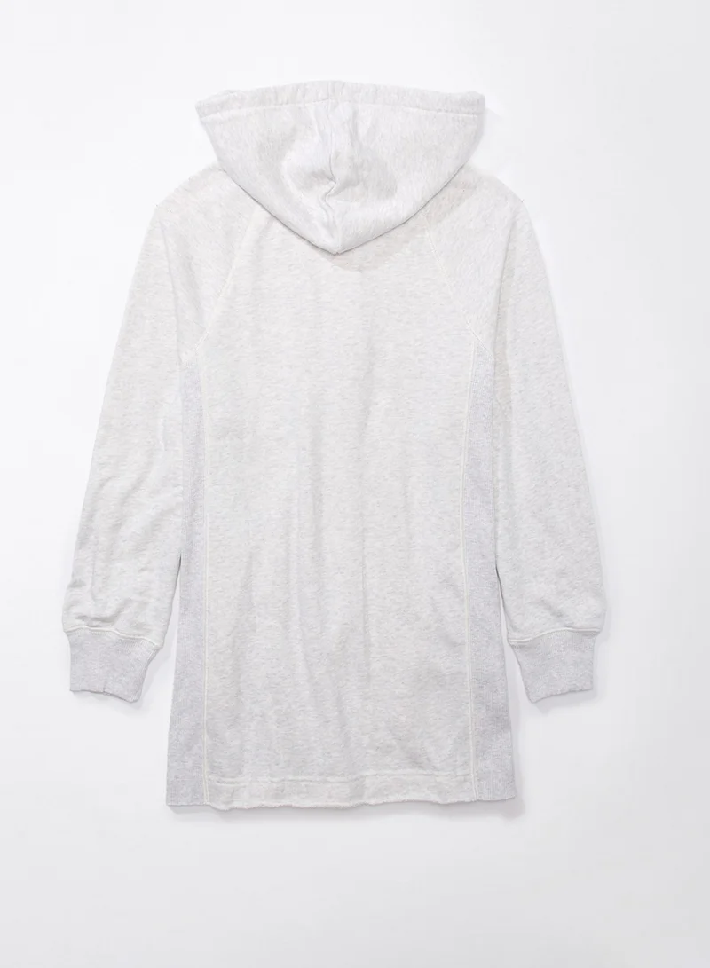 American Eagle Fleece Drawstrng Full Sleeve Hoodie Dress