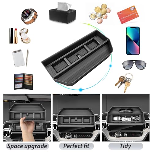 SKTU for 2025 2026 Ford Expedition Dashboard Organizer for 2025 2026 Ford Expedition Behind Screen Organizer 2025 2026 Expedition Dashboard Tray Ford Expedition 2025 2026 Accessories ABS Durable Tray - Image 2