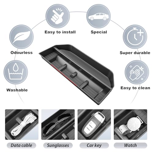 SKTU for 2025 2026 Ford Expedition Dashboard Organizer for 2025 2026 Ford Expedition Behind Screen Organizer 2025 2026 Expedition Dashboard Tray Ford Expedition 2025 2026 Accessories ABS Durable Tray - Image 5