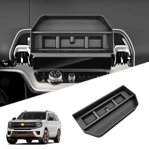 SKTU for 2025 2026 Ford Expedition Dashboard Organizer for 2025 2026 Ford Expedition Behind Screen Organizer 2025 2026 Expedition Dashboard Tray Ford Expedition 2025 2026 Accessories ABS Durable Tray - Image 1