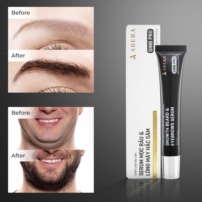 ABERA Ginb Eyebrow Growth Serum for Women & Men, Growth Beard serum For Menâ€“ Natural Brow Enhancing Serum to Grow Thicker, Acetyl Tetrapeptide-3 Biotin & Castor Oil for Stronger, Thicker Beard - Image 2