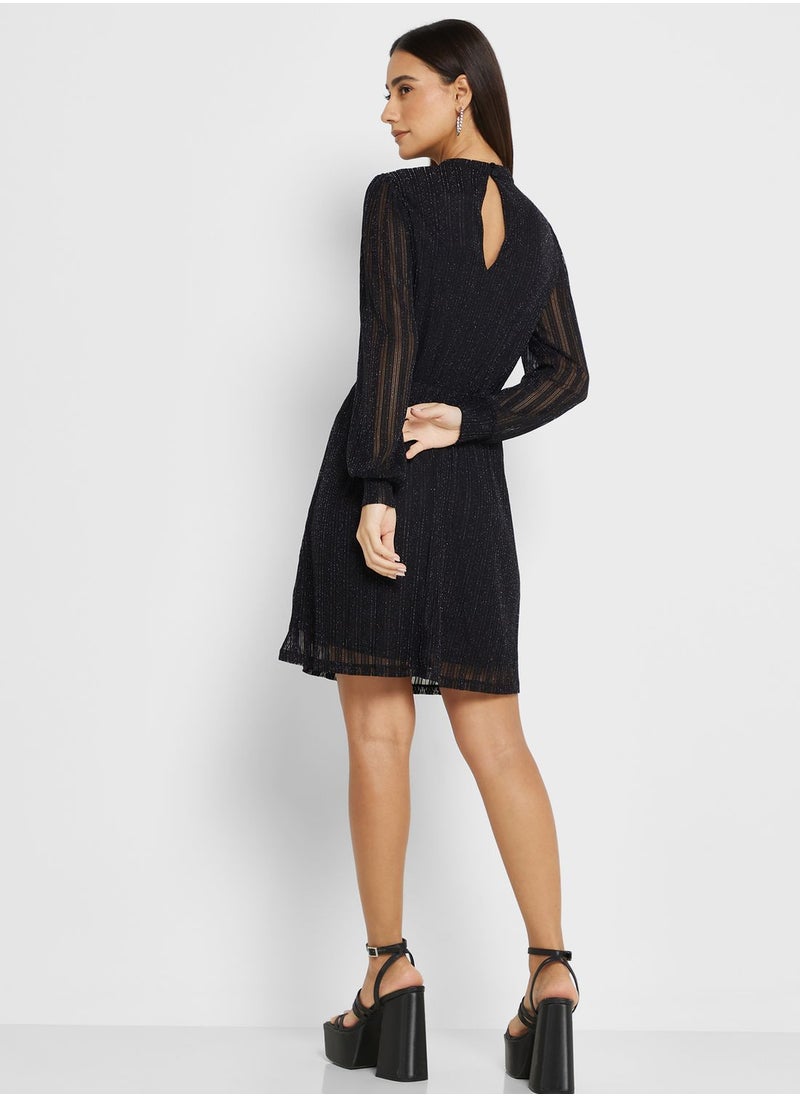 Jacqueline de Yong - Key Hole Shimmer Dress - Image 1
