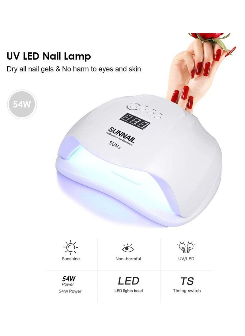 54W UV LED Nail Lamp Professional Sunlight Nail Gail Dryer Machine for Fingernails & Toenails - pzsku/Z7258D2124069DF9A37ABZ/45/_/1635336707/050ae4e3-8f62-4921-9323-cbd872940497