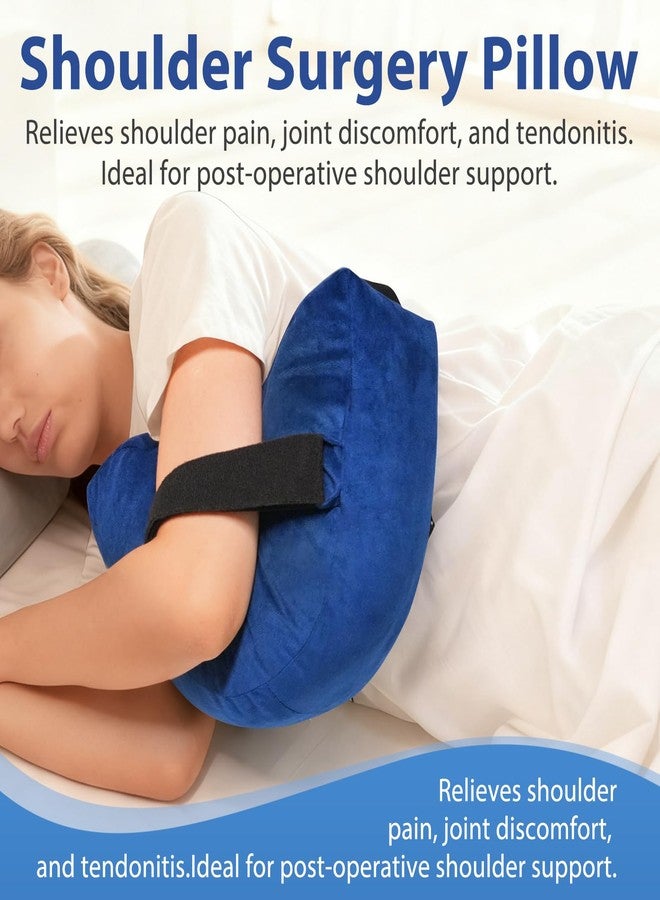 KUAZIDAR Rotator Cuff Pillow - Arm Sling Side Sleeper Pillows for Adults, Post Shoulder Surgery Rotator Cuff Brace, Neck, Shoulder Pain, Post surgery gifts for women and men (Blue(Small)) - Image 3