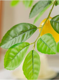 SINCHER SINCHER Artificial lemon Trees Scandinavian style simulation lemon tree greenery floor potted plant 160cm simulation lemon tree ornaments home fake tree living room decoration greenery (160CM)  - Image 3