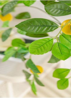 SINCHER SINCHER Artificial lemon Trees Scandinavian style simulation lemon tree greenery floor potted plant 160cm simulation lemon tree ornaments home fake tree living room decoration greenery (160CM)  - Image 4