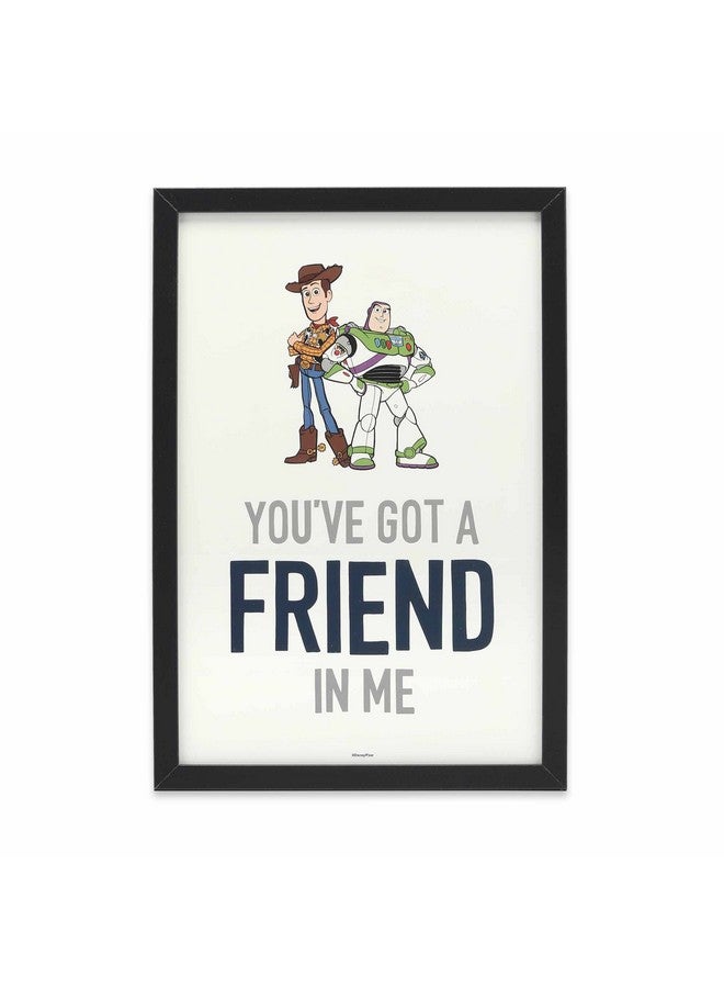 Open Road Brands Disney Pixar Toy Story You've Got a Friend In Me Woody and Buzz Framed Wall Decor - Cute Toy Story Picture - Image 1